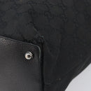 GUCCI GG Canvas Tote Bag Black Silver 120836 Auth hk4062-10