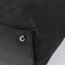 GUCCI GG Canvas Tote Bag Black Silver 120836 Auth hk4062-12