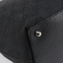 GUCCI GG Canvas Tote Bag Black Silver 120836 Auth hk4062-13