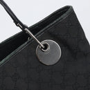 GUCCI GG Canvas Tote Bag Black Silver 120836 Auth hk4062-14