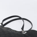 GUCCI GG Canvas Tote Bag Black Silver 120836 Auth hk4062-8
