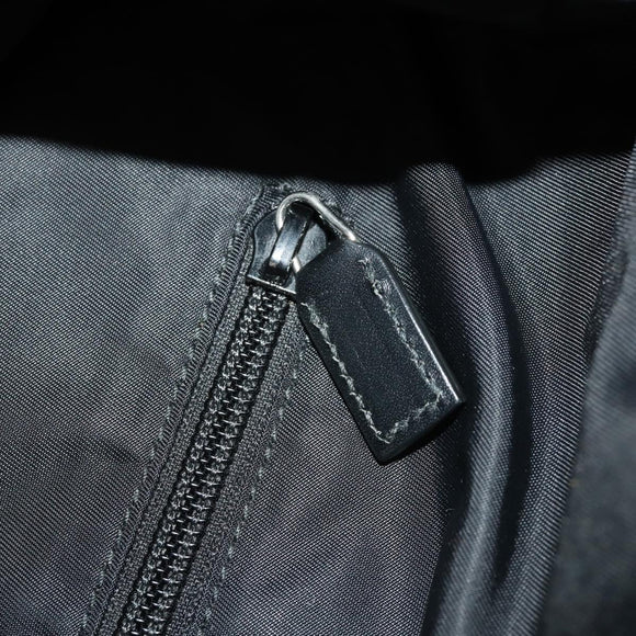 GUCCI Web Sherry Line Backpack Canvas Leather Black Silver 337075 Auth hk4063A