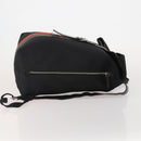 GUCCI Web Sherry Line Backpack Canvas Leather Black Silver 337075 Auth hk4063A-4
