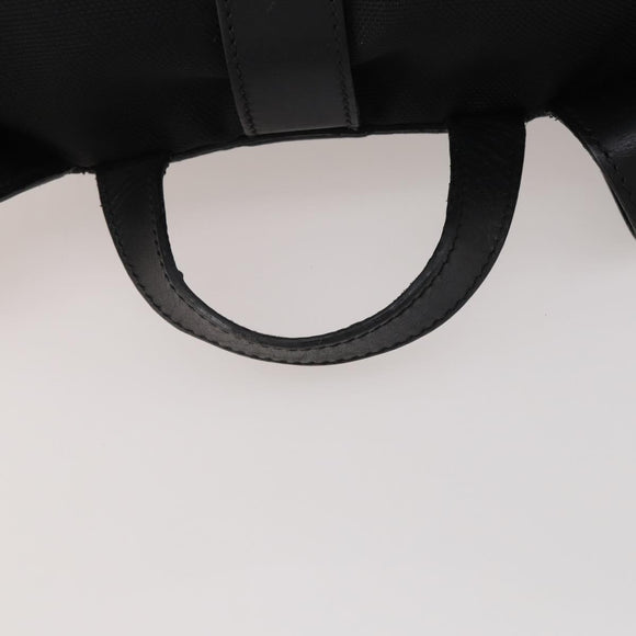 GUCCI Web Sherry Line Backpack Canvas Leather Black Silver 337075 Auth hk4063A
