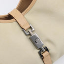 GUCCI Jackie Hand Bag Canvas Beige Silver 002 1067 Auth hk4065-16