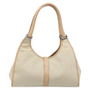 GUCCI Jackie Hand Bag Canvas Beige Silver 002 1067 Auth hk4065-3