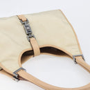 GUCCI Jackie Hand Bag Canvas Beige Silver 002 1067 Auth hk4065-6