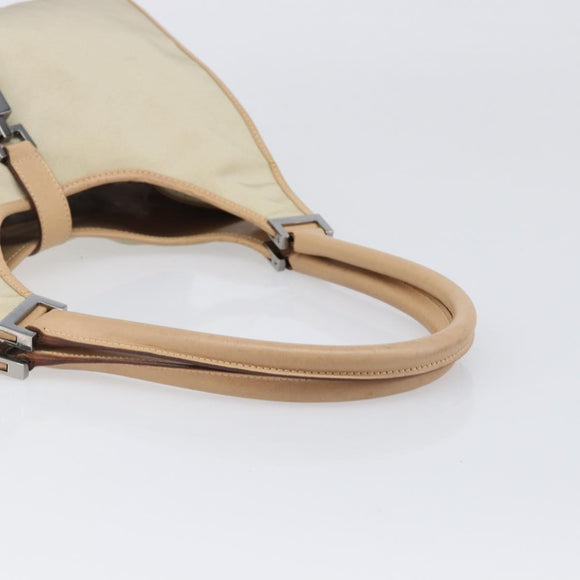 GUCCI Jackie Hand Bag Canvas Beige Silver 002 1067 Auth hk4065