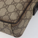 GUCCI GG Supreme Shoulder Bag PVC Beige Silver 122754 Auth hk4066-10