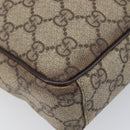 GUCCI GG Supreme Shoulder Bag PVC Beige Silver 122754 Auth hk4066-11