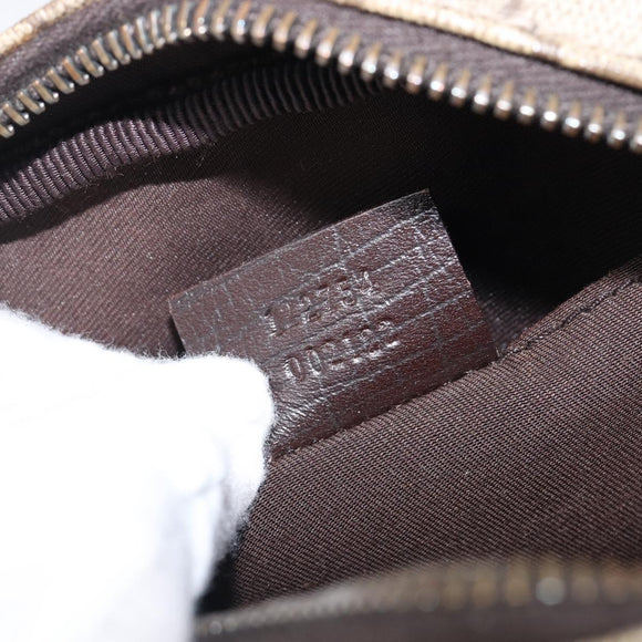 GUCCI GG Supreme Shoulder Bag PVC Beige Silver 122754 Auth hk4066
