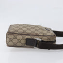 GUCCI GG Supreme Shoulder Bag PVC Beige Silver 122754 Auth hk4066-4
