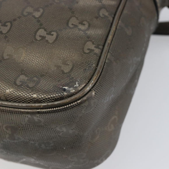 GUCCI GG Implementation Shoulder Bag PVC Champagne Gold 233268 Auth hk4067A