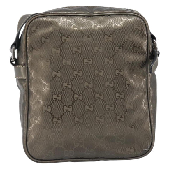 GUCCI GG Implementation Shoulder Bag PVC Champagne Gold 233268 Auth hk4067A