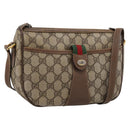 GUCCI GG Supreme Web Sherry Line Bag PVC Beige Gold 89 02 032 Auth hk4068-1
