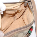 GUCCI GG Supreme Web Sherry Line Bag PVC Beige Gold 89 02 032 Auth hk4068-17