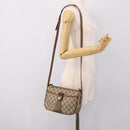 GUCCI GG Supreme Web Sherry Line Bag PVC Beige Gold 89 02 032 Auth hk4068-23