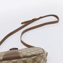 GUCCI GG Supreme Web Sherry Line Bag PVC Beige Gold 89 02 032 Auth hk4068-8