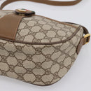 GUCCI GG Supreme Web Sherry Line Bag PVC Beige Gold 89 02 032 Auth hk4069-9