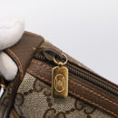 GUCCI GG Supreme Web Sherry Line Bag PVC Beige Gold 89 02 032 Auth hk4069-10