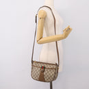 GUCCI GG Supreme Web Sherry Line Bag PVC Beige Gold 89 02 032 Auth hk4069-23