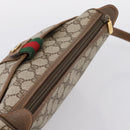 GUCCI GG Supreme Web Sherry Line Bag PVC Beige Gold 89 02 032 Auth hk4069-6