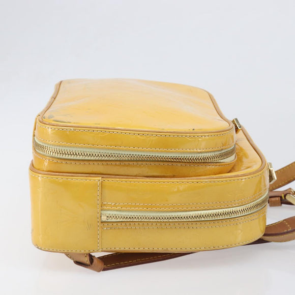 LOUIS VUITTON Monogram Vernis Marley Backpack Yellow M91040 LV Auth hk4072