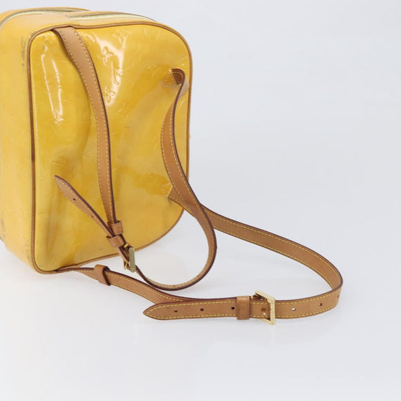 LOUIS VUITTON Monogram Vernis Marley Backpack Yellow M91040 LV Auth hk4072