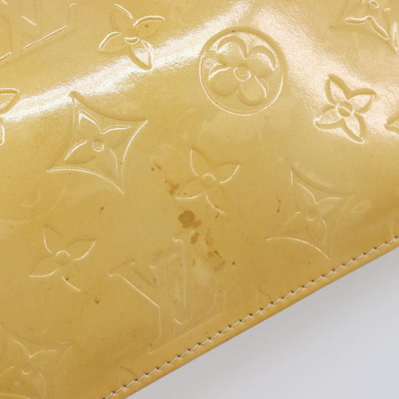 LOUIS VUITTON Monogram Vernis Lexington Accessory Pouch Beige M91010 Auth hk4073