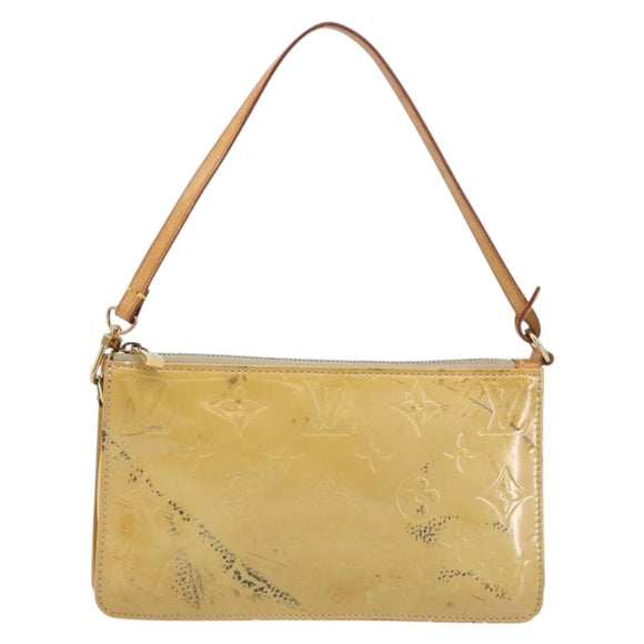 LOUIS VUITTON Monogram Vernis Lexington Accessory Pouch Beige M91010 Auth hk4073