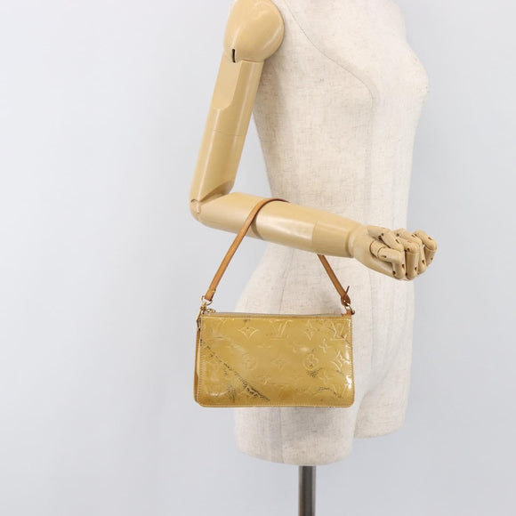 LOUIS VUITTON Monogram Vernis Lexington Accessory Pouch Beige M91010 Auth hk4073