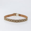 GUCCI GG Canvas Belt 36.6"" Beige Gold 189790 497717 Auth hk4074-2
