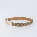 GUCCI GG Canvas Belt 36.6"" Beige Gold 189790 497717 Auth hk4074-3