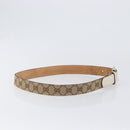 GUCCI GG Canvas Belt 36.6"" Beige Gold 189790 497717 Auth hk4074-4