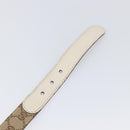 GUCCI GG Canvas Belt 36.6"" Beige Gold 189790 497717 Auth hk4074-6