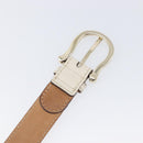 GUCCI GG Canvas Belt 36.6"" Beige Gold 189790 497717 Auth hk4074-9