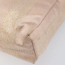 FENDI Chain Shoulder Bag Canvas Pink Gold Auth hk4075-15