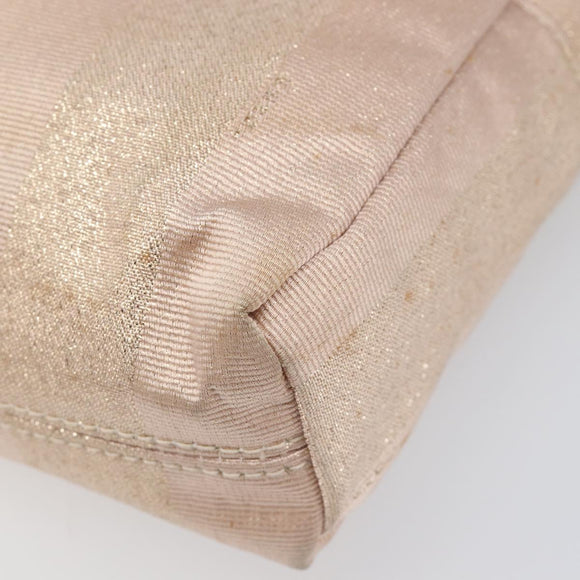 FENDI Chain Shoulder Bag Canvas Pink Gold Auth hk4075
