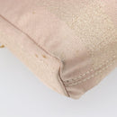 FENDI Chain Shoulder Bag Canvas Pink Gold Auth hk4075-18
