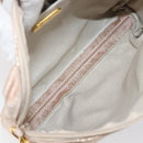 FENDI Chain Shoulder Bag Canvas Pink Gold Auth hk4075-11