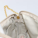 FENDI Chain Shoulder Bag Canvas Pink Gold Auth hk4075-20