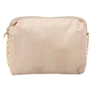 FENDI Chain Shoulder Bag Canvas Pink Gold Auth hk4075-13