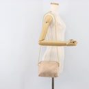 FENDI Chain Shoulder Bag Canvas Pink Gold Auth hk4075-23
