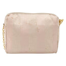 FENDI Chain Shoulder Bag Canvas Pink Gold Auth hk4075-2
