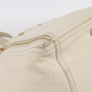 SAINT LAURENT Downtown Tote Bag Leather White Gold 175884 Auth hk4076-8
