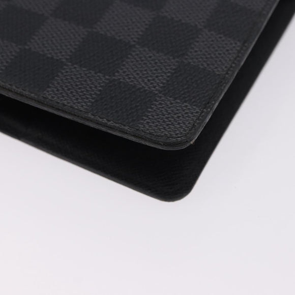 LOUIS VUITTON Damier Graphite Agenda MM Day Planner Cover R20242 LV Auth hk4077