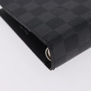 LOUIS VUITTON Damier Graphite Agenda MM Day Planner Cover R20242 LV Auth hk4077-17