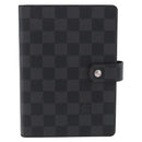 LOUIS VUITTON Damier Graphite Agenda MM Day Planner Cover R20242 LV Auth hk4077-13