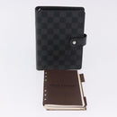 LOUIS VUITTON Damier Graphite Agenda MM Day Planner Cover R20242 LV Auth hk4077-12