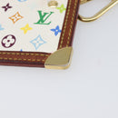 LOUIS VUITTON Multicolor Pochette Cles Coin Purse White M92655 LV Auth hk4078-15